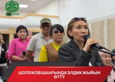 Бүгүн Сокулук районунун акими Илияз Ташкулов Шопоков шаарынын тургундары менен жолугушуу өткөрдү